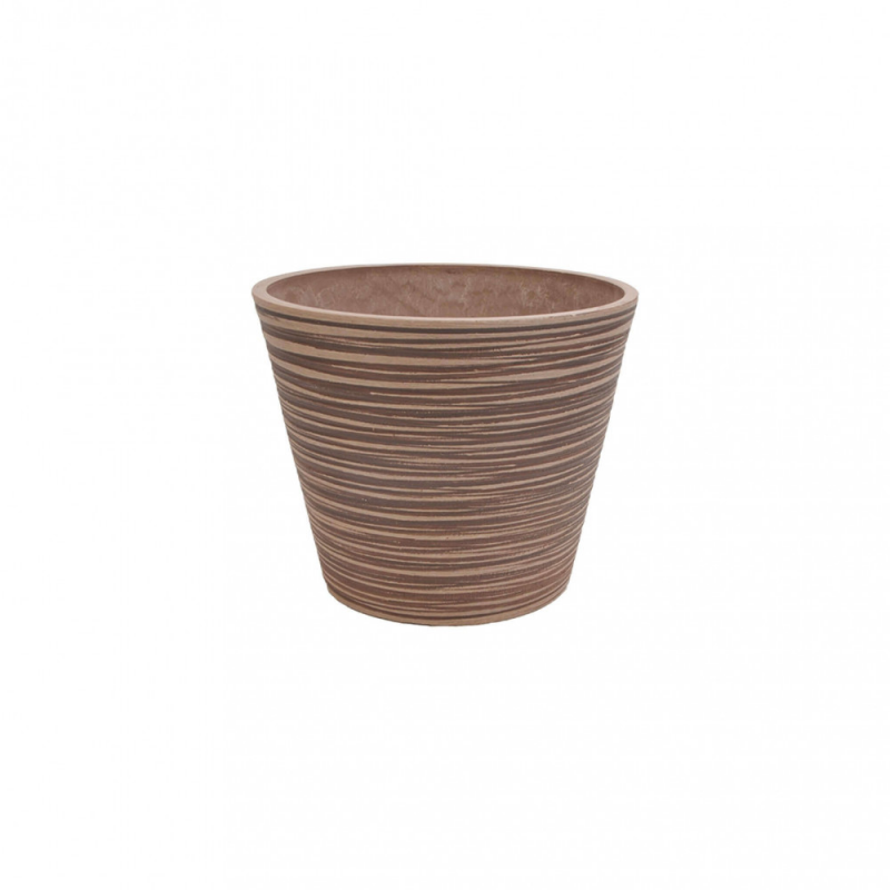 Vaso Piccolo Camelia in Resina Tortora per Interni ed Esterni