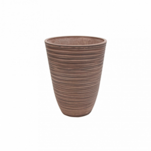 Vaso Grande Anemone in Resina Tortora per Interni ed Esterni