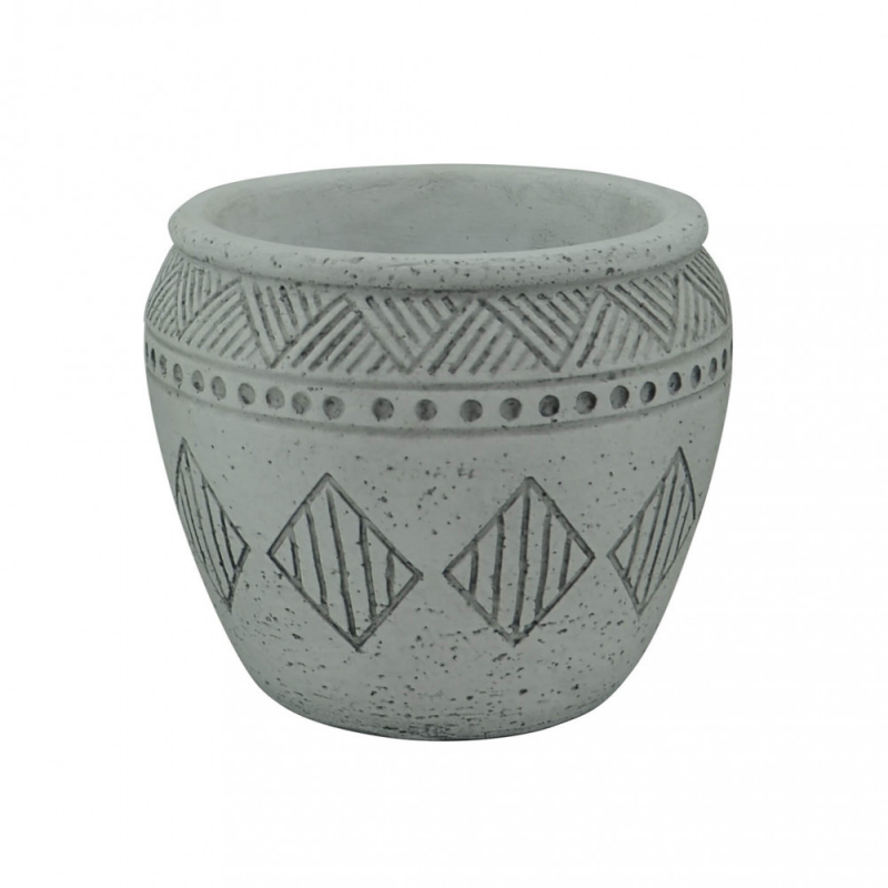 Vaso Grande Girasole in Resina Bianco per Interni ed Esterni