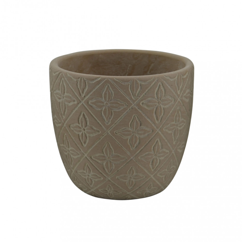 Vaso Medio Pansè in Resina Bianco per Interni ed Esterni