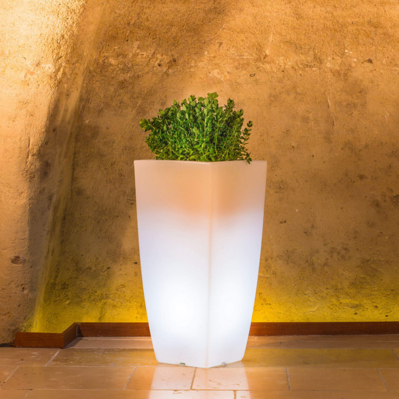 Vaso luminoso Hydrus 70 cm LED multicolor esterno giardino