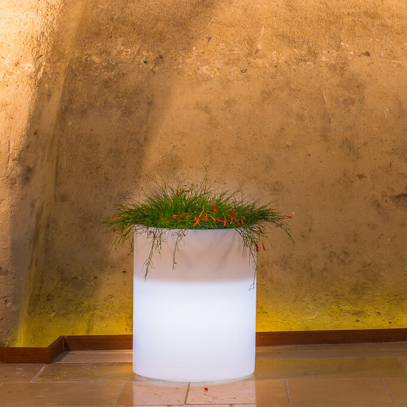 Vaso Luminoso Delphinus 50 H LED Multicolor Solare Esterno