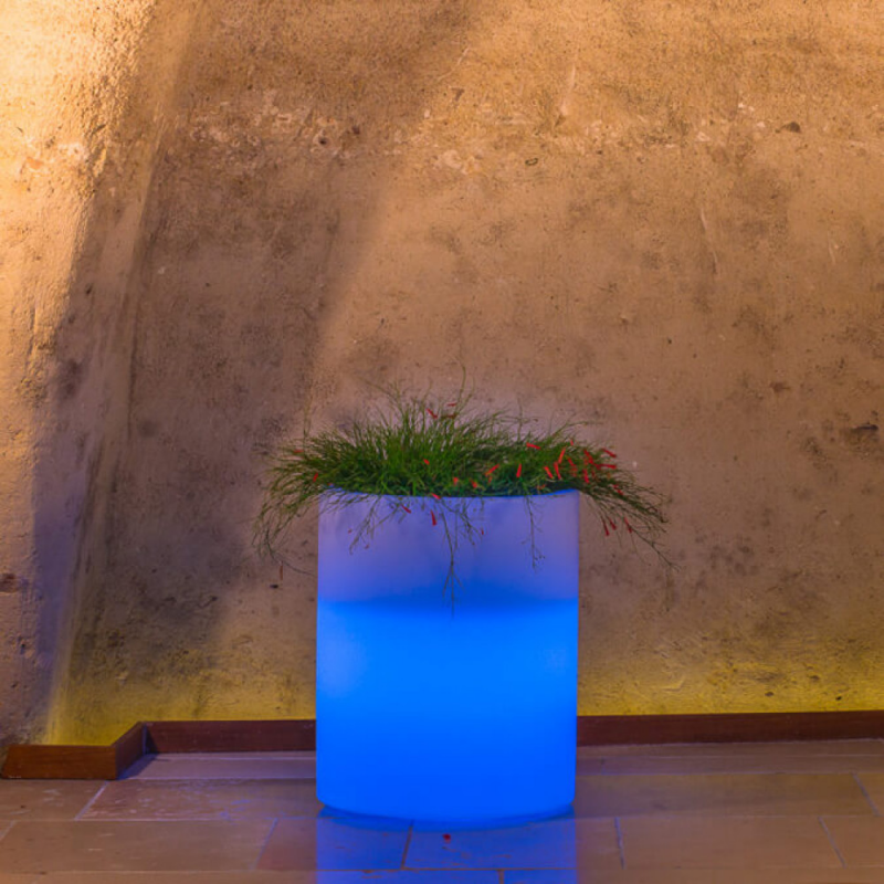 Vaso Luminoso Delphinus 50 H LED Multicolor Solare Esterno