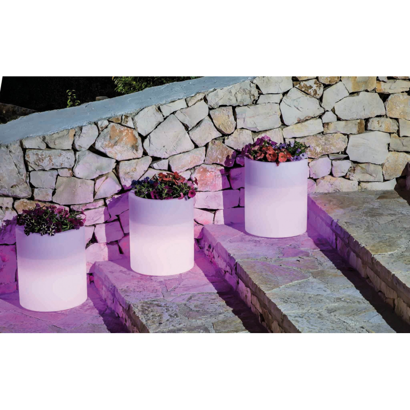 Vaso Luminoso Delphinus 50 H LED Multicolor Solare Esterno