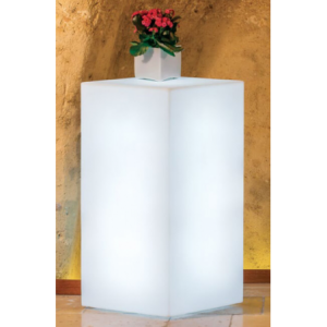 Zoom CUBO 40 X 40 X 80 LUMINOSO INDUS CON LED MULTICOLOR E BATTERIA SOLARE