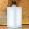 Cubo Luminoso Indus 40x40x80 in Resina per Esterno