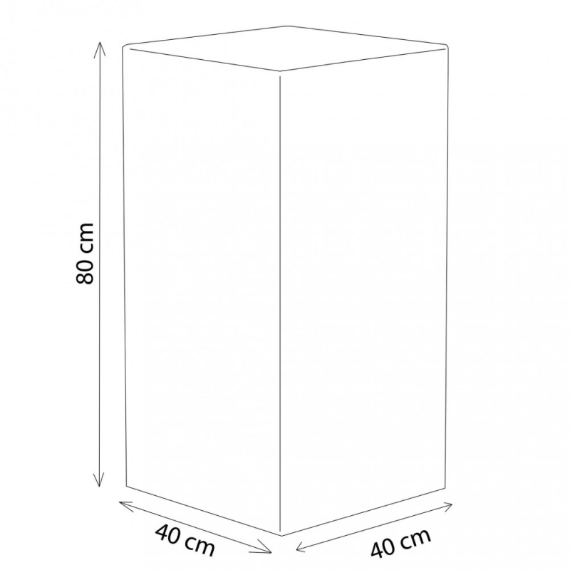 Cubo Luminoso Indus 40x40x80 in Resina per Esterno