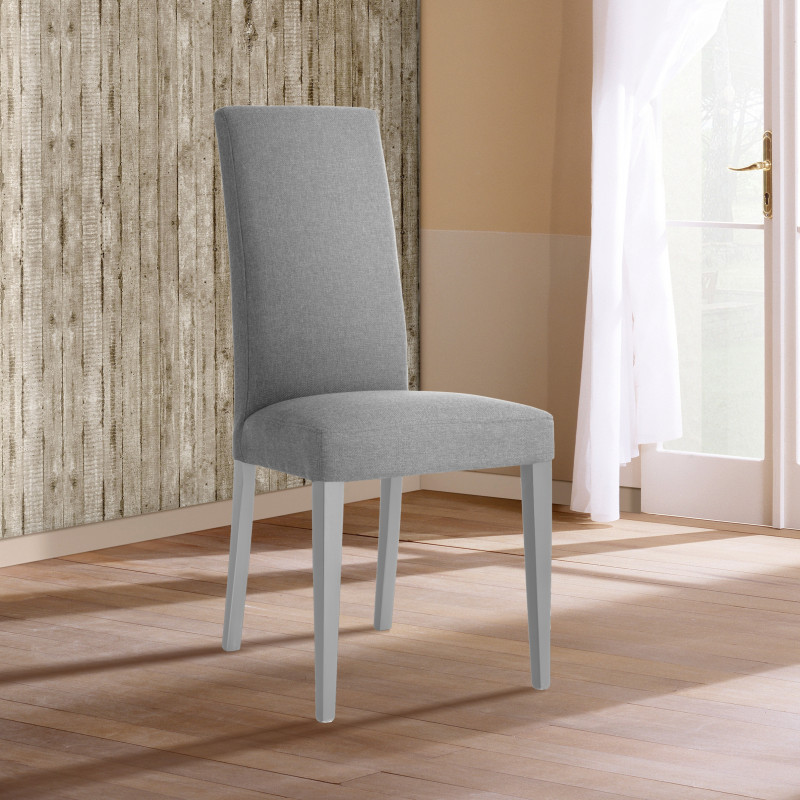 Sedia Lella Tessuto Grigio L74 P46 H103 Cm