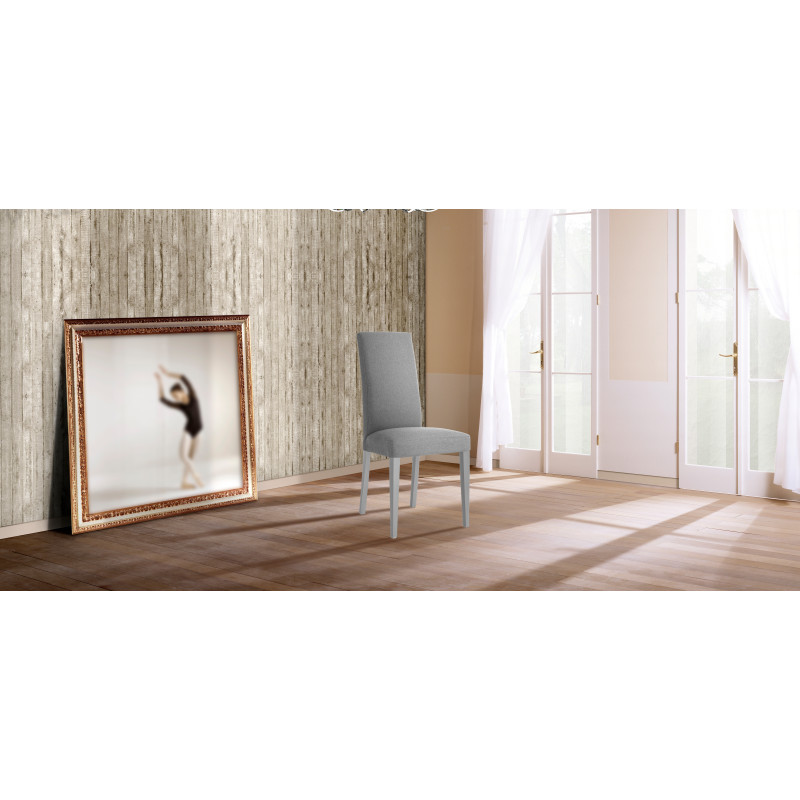 Sedia Lella Tessuto Grigio L74 P46 H103 Cm