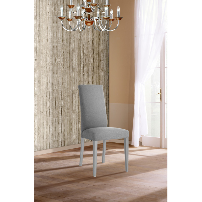 Sedia Lella Tessuto Grigio L74 P46 H103 Cm