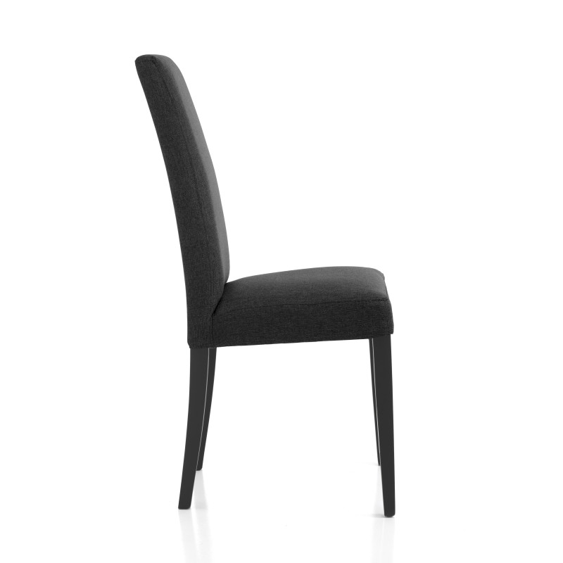 Sedia Lella Tessuto Antracite L74 P46 H103 Cm