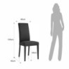 Sedia Lella Tessuto Antracite L74 P46 H103 Cm