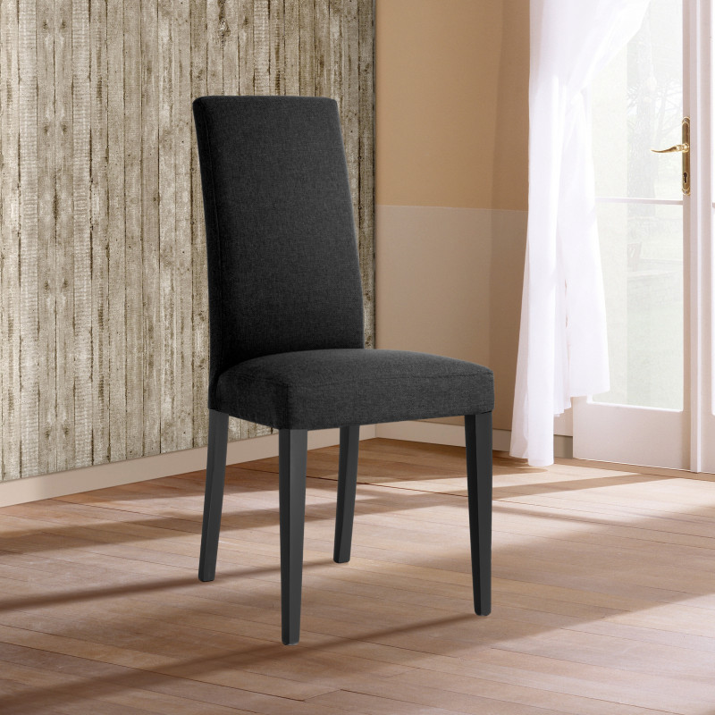 Sedia Lella Tessuto Antracite L74 P46 H103 Cm