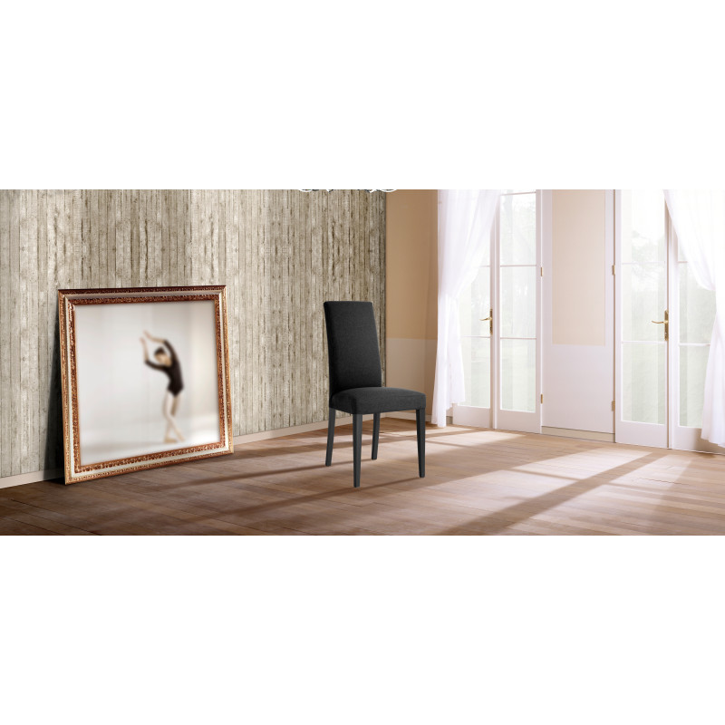 Sedia Lella Tessuto Antracite L74 P46 H103 Cm