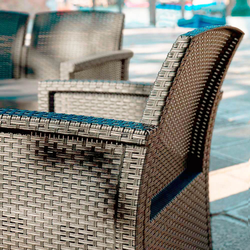 Salotto Venezia 2 posti polyrattan con cuscini elegante outdoor