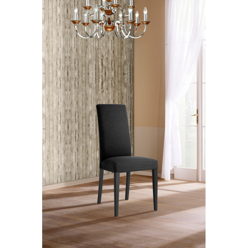 Sedia Lella Tessuto Antracite L74 P46 H103 Cm