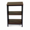 Mobiletto scaffale Mudra 2 piani legno noce e nero smontato cm40x30h60