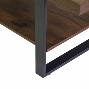 Tavolino Mudra legno noce e nero smontato cm 120x60h45