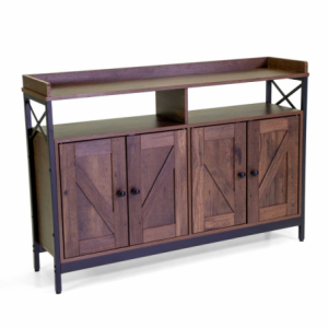 Mobile Mudra 4 ante legno noce e nero smontato cm 120x33h82,5