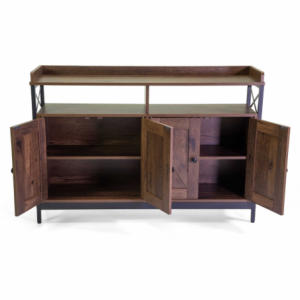 Zoom Mobile Mudra 4 ante legno noce e nero smontato cm 120x33h82,5