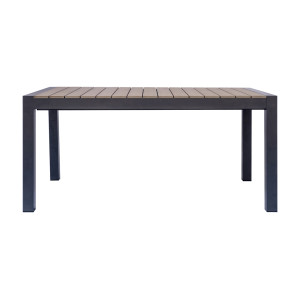 Tavolo Maiorca 160/210 Alluminio Antracite E Resinwood Moia