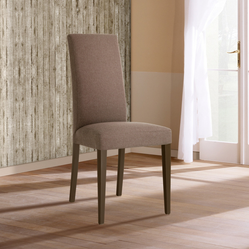 Sedia Lella Tessuto Caffelatte L74 P46 H103 Cm