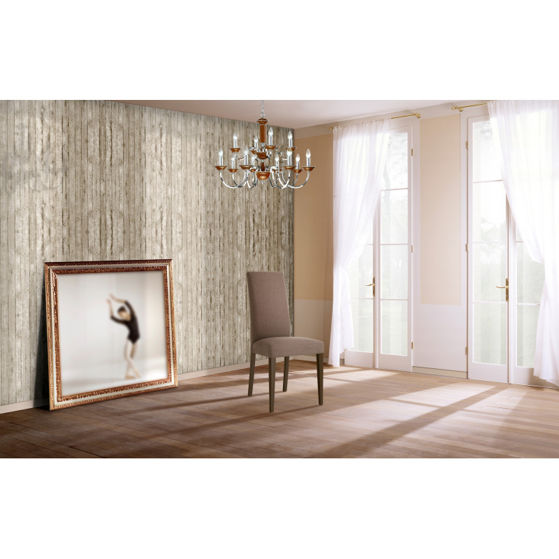Sedia Lella Tessuto Caffelatte L74 P46 H103 Cm