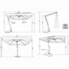 Ombrellone Venere 3x3 palo laterale elegante resistente giardino