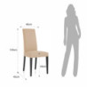 Sedia Lella Tessuto Beige L74 P46 H103 Cm
