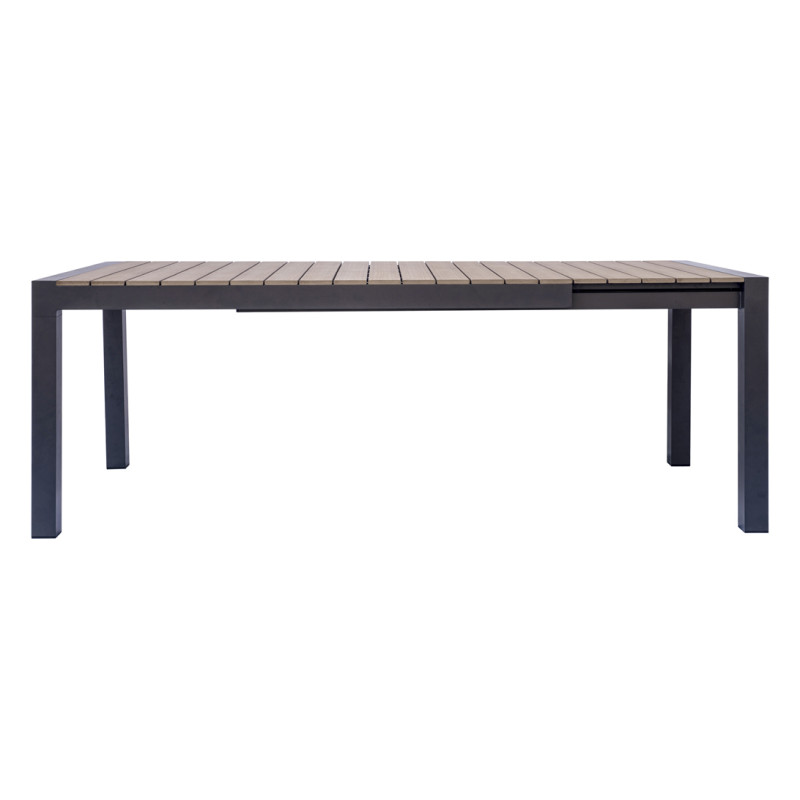 Tavolo Maiorca 160/210 Alluminio Antracite E Resinwood Moia