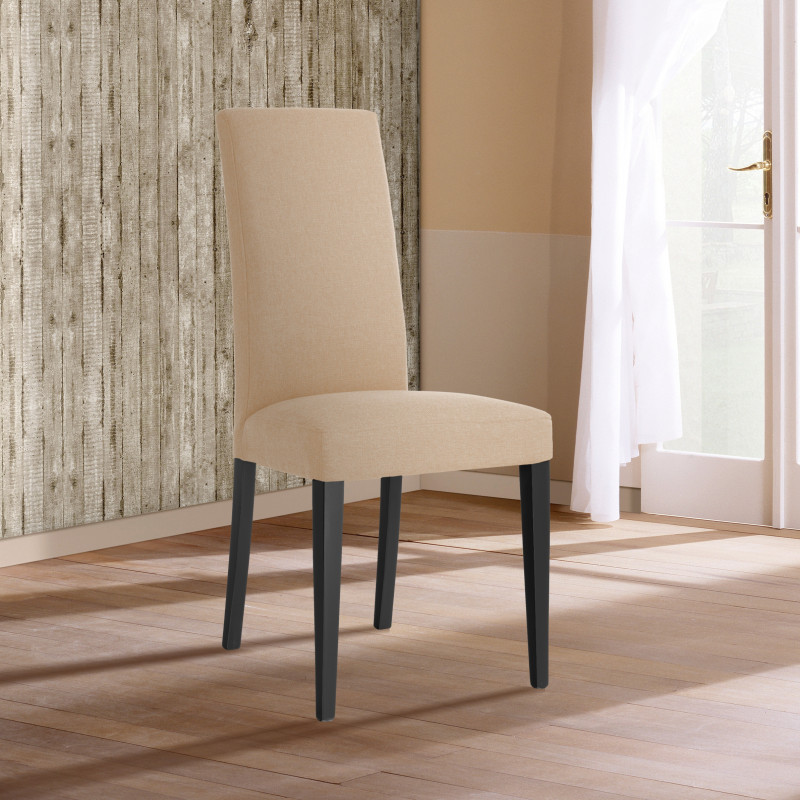 Sedia Lella Tessuto Beige L74 P46 H103 Cm