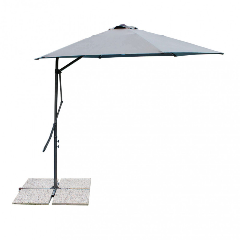 Ombrellone Zenith palo laterale Ø 3 m grigio giardino esterno