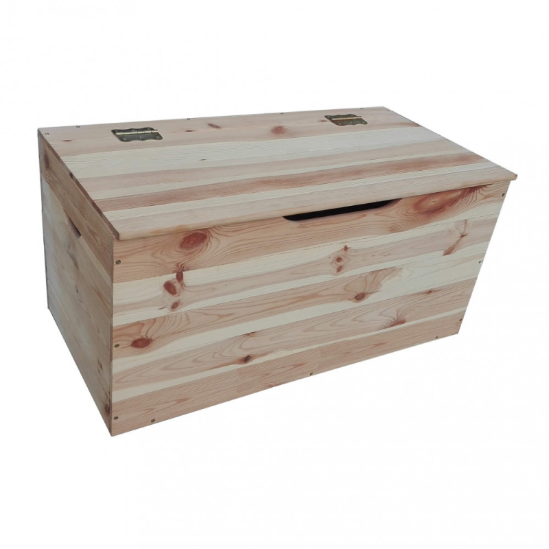 Cassapanca pino 100 cm legno naturale resistente giardino