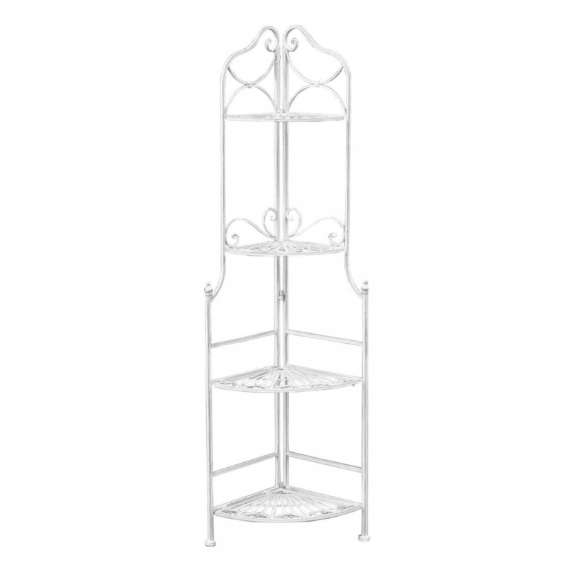 SCAFFALE CHARLOTTE 4 PIANI BIANCO ANTICO