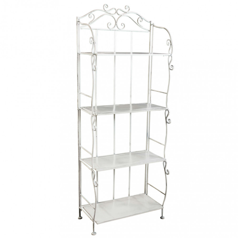 SCAFFALE EMMA 4 PIANI BIANCO ANTICO