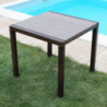 Tavolo Minorca 80x80 in Polietilene Bianco per Giardino