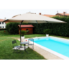 Ombrellone Mercurio 3x3 palo nero telo beige laterale resistente