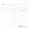 Ombrellone Fantasy palo centrale 3x4 m giardino elegante