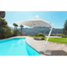 Ombrellone Venere Bianco De Luxe 3x4 palo laterale giardino
