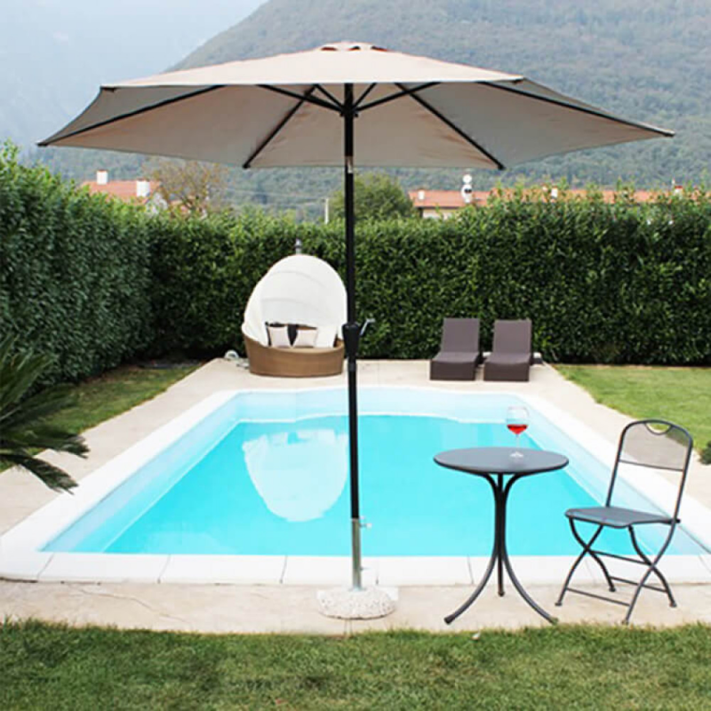 Ombrellone Poly Eco Ø3 palo centrale tondo giardino resistente