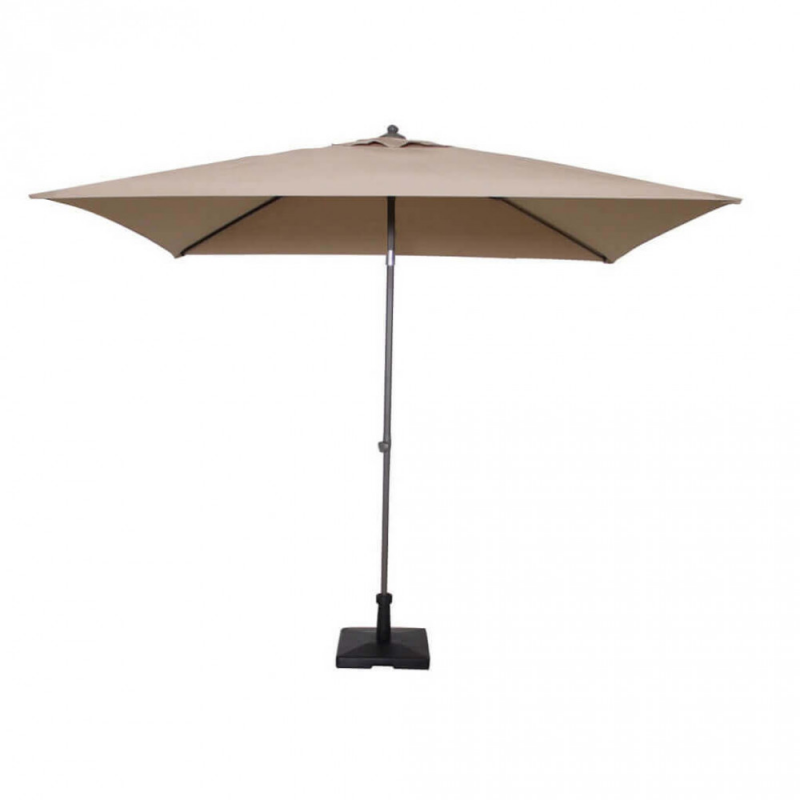 Ombrellone Nice taupe palo centrale 2x2 elegante e resistente