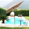Ombrellone Nice taupe palo centrale 2x2 elegante e resistente