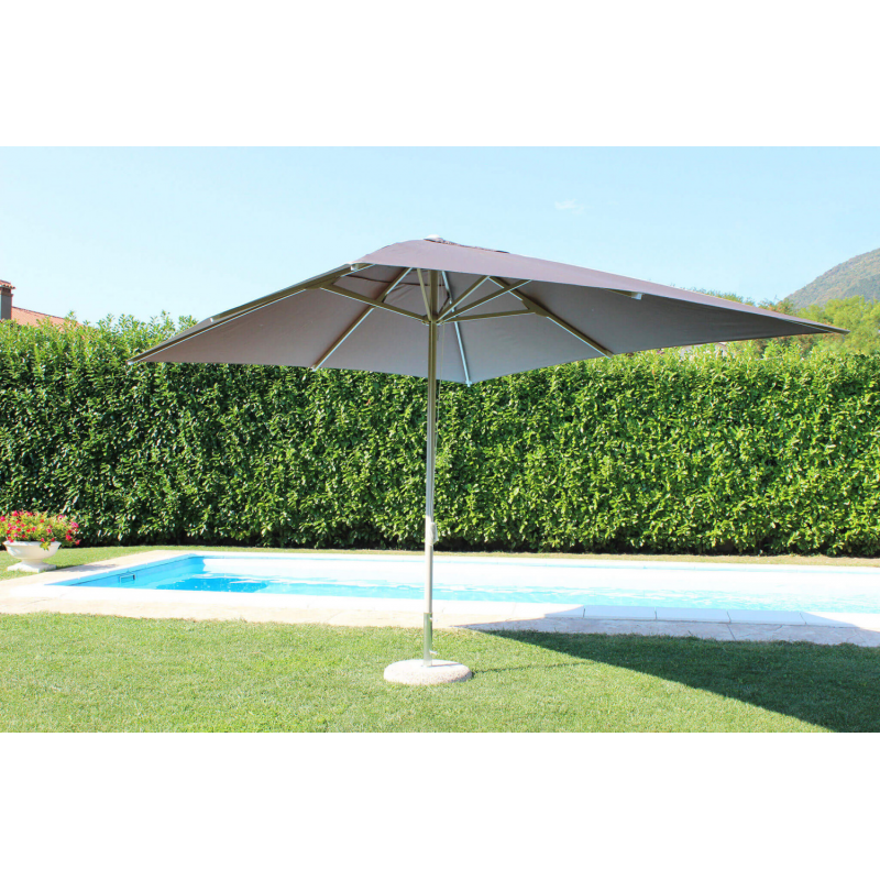 Ombrellone Brian Tortora 3x3 palo centrale quadrato giardino