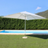 Ombrellone Brian palo centrale bianco 3x4m ampio e resistente