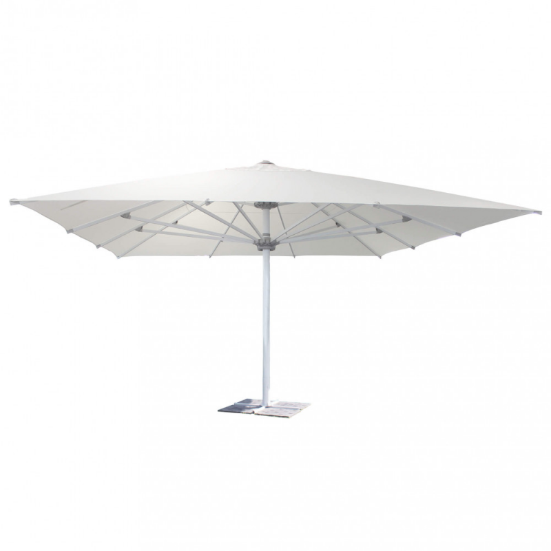 Ombrellone Giove palo centrale bianco 5x5m per giardino