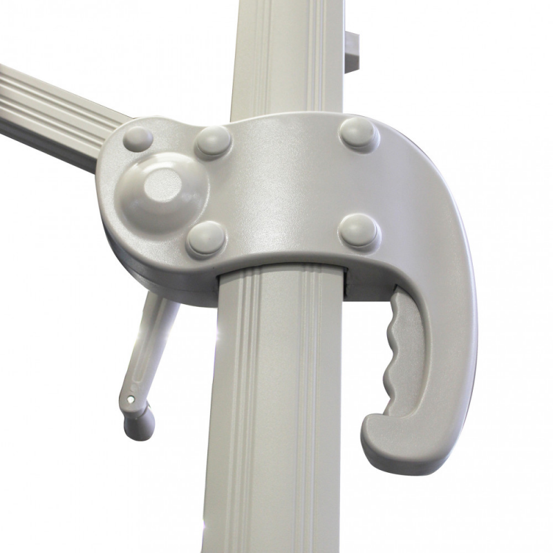 Ombrellone Saturno Tortora 3x3 palo laterale telo tortora