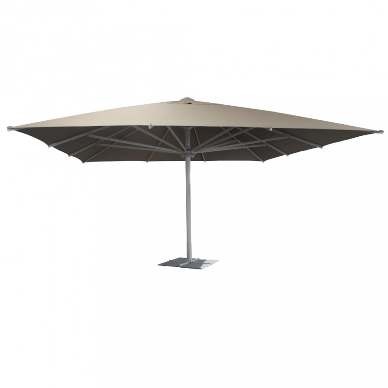Ombrellone Giove palo centrale tortora 5x5 – Giardino elegante