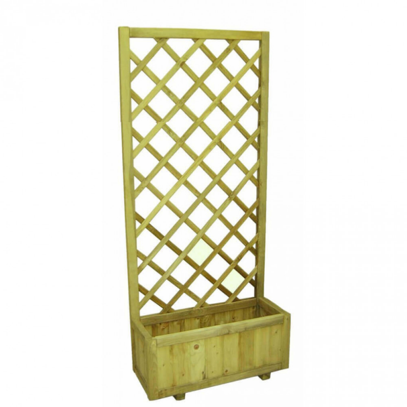 Fioriera 30x75x30 cm con griglia 180 cm per giardino e terrazzo