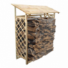 Legnaia in legno 180x66x152/177 cm da giardino robusta