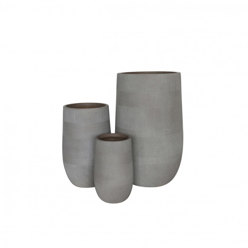 Set Vasi Fiordaliso in Plastica per Interno ed Esterno